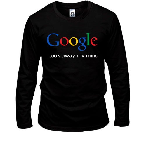 Мужской лонгслив с логотипом «Google» и надписью «took away my mind»