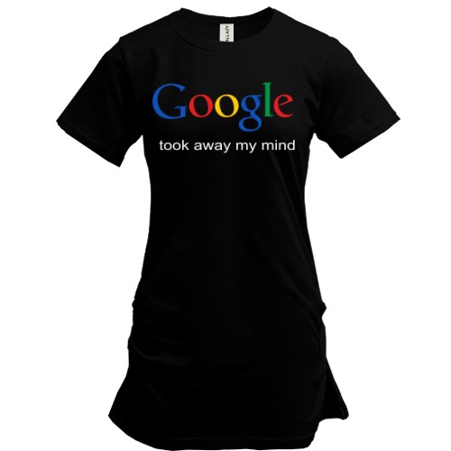 Подовжена футболка з логотипом «Google» та написом «took away my mind»