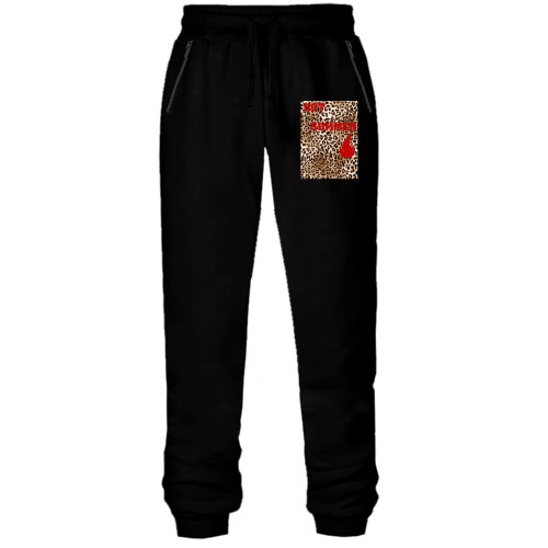 Штани з футера без начісу з леопардовим принтом Hot Summer