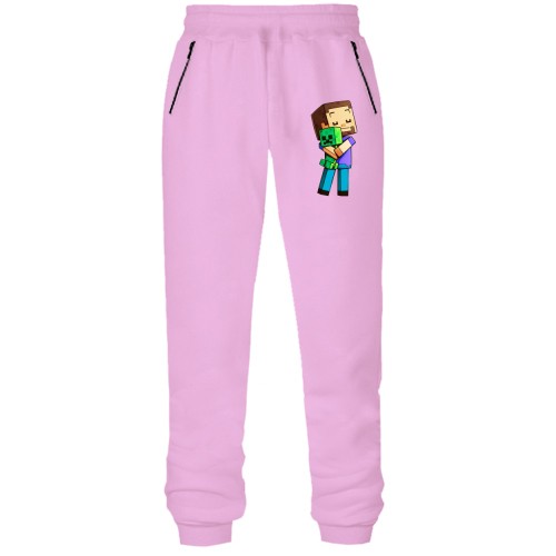 Штани з футера без начісу Майнкрафт Арт