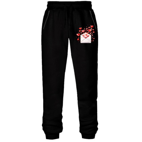 Штаны из футера без начеса Любовное послание