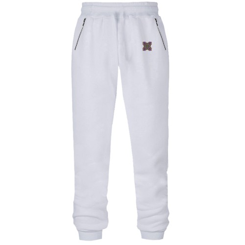 Штани з футера без начісу з елементом орнаменту