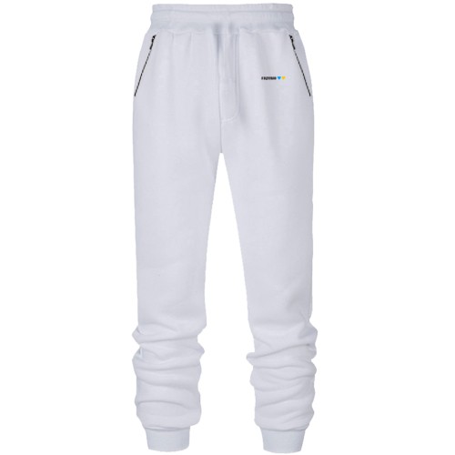 Штаны из футера без начеса Я чувствую UA (мини принт)