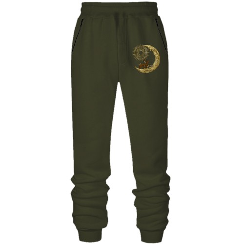 Штаны из футера без начеса 