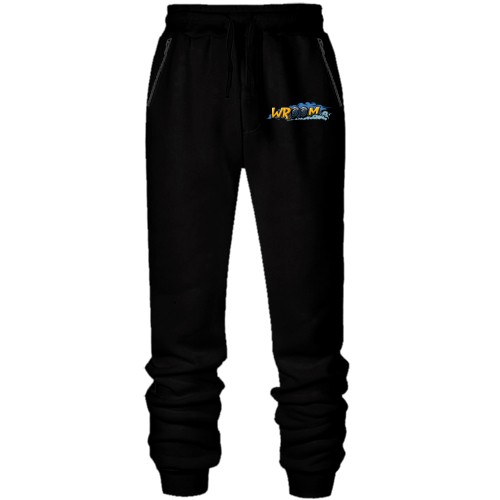 Штаны из футера без начеса с сердцем 