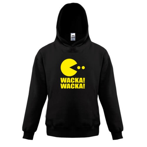 Дитяча толстовка із персонажем Пакманом та написом «WACKA! WACKA!»