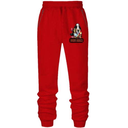 Штани з футера без начісу з собакой 