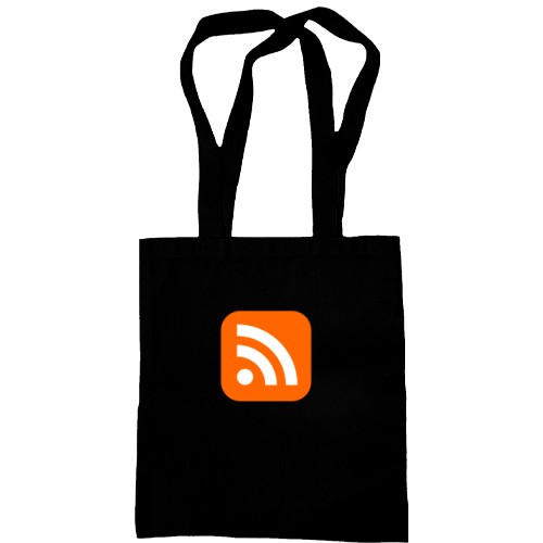Сумка шопер з помаранчевою іконкою RSS-стрічки