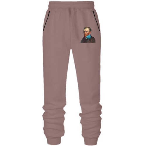 Штани з футера без начісу на тему карантину 