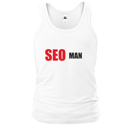 Мужская майка с надписью «SEO MAN»
