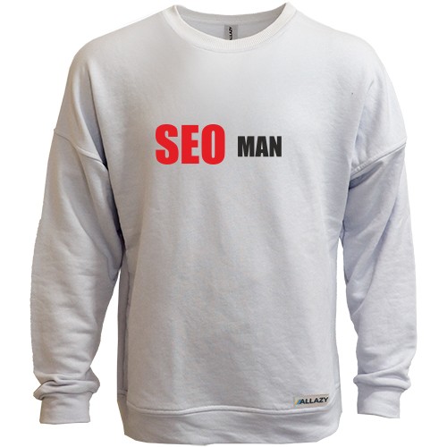 Свитшот без начеса с надписью «SEO MAN»