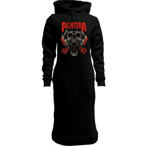 Женская толстовка-платье Pantera (с черепом)