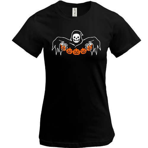 Футболка Привидение с тыквами под крыльями