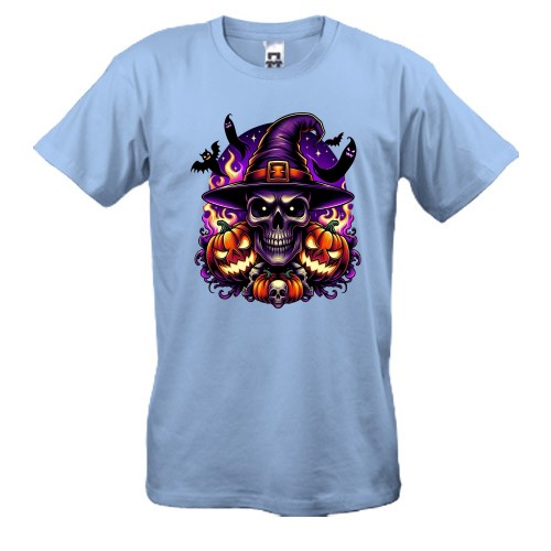 Футболка Джек череп с тыквами
