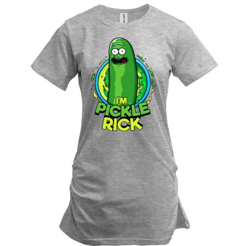Подовжена футболка pickle Rick