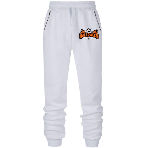 Штани Надпись Halloween с тыквами