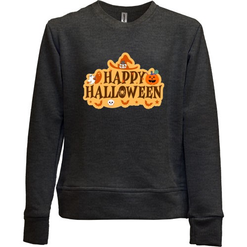 Детский свитшот без начеса Happy Halloween (Вывеска)
