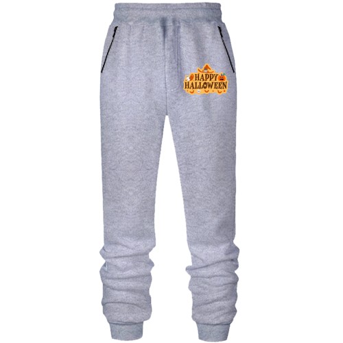 Штани з футера без начісу Happy Halloween (Вивіска)