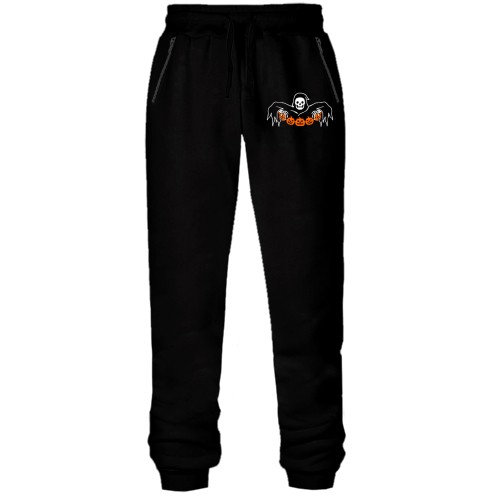 Штани з футера без начісу Привид з гарбузами під крилами