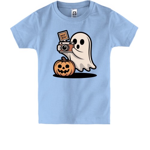 Детская футболка Привидение с фотоаппаратом