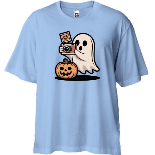 Футболка Oversize Привидение с фотоаппаратом