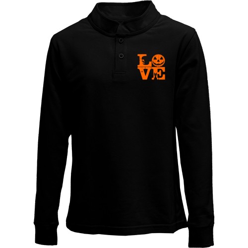 Детский лонгслив поло Love Halloween