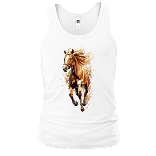 Майка з бежевим конем