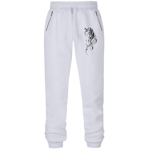 Штани з футера без начісу з конем у стилі трайбл