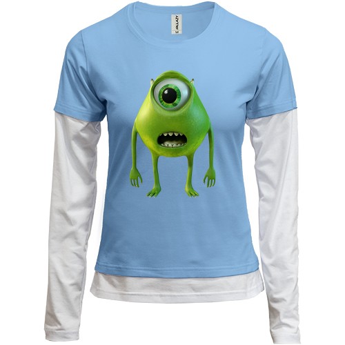 Комбинированный лонгслив с Одноглазиком (Майк Вазовски - Корпорации Монстров)