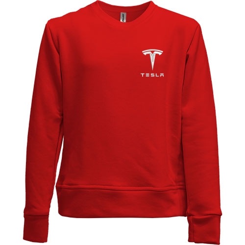 Детский свитшот без начеса Tesla