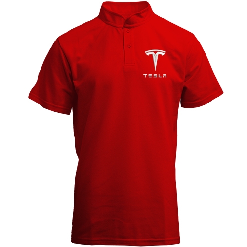 Футболка с воротником стойкой Tesla