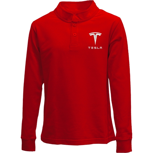 Детский лонгслив поло Tesla