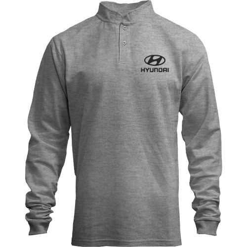 Лонгслив поло со стойкой Hyundai