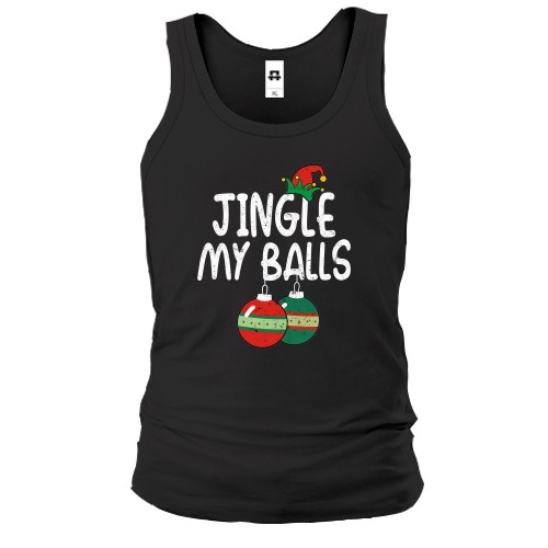 Майка с новогодними шарами 