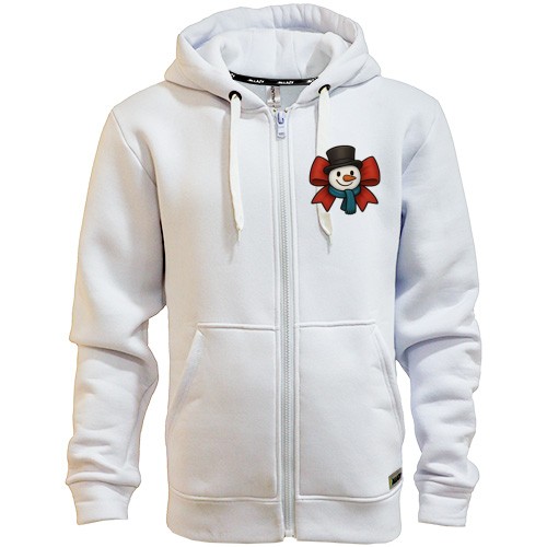 Худі на блискавці Сніговик із бантом