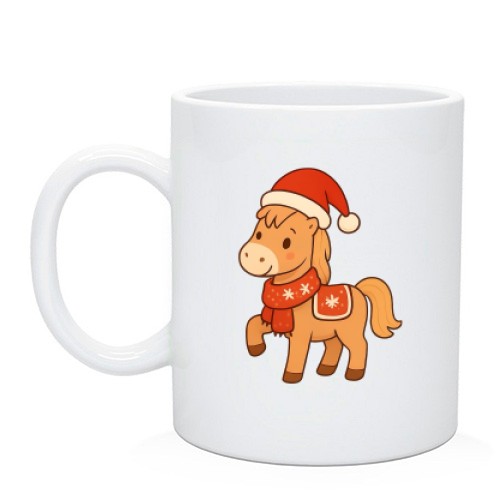 Чашка Новогодняя лошадка