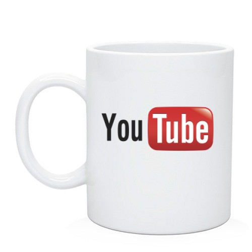 Чашка із класичним логотипом YouTube