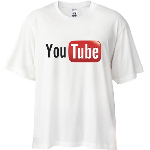 Футболка oversize с классическим логотипом YouTube