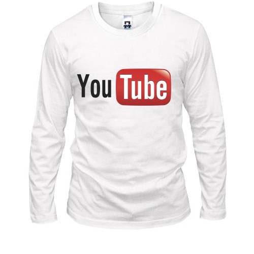 Чоловічий лонгслів із класичним логотипом YouTube