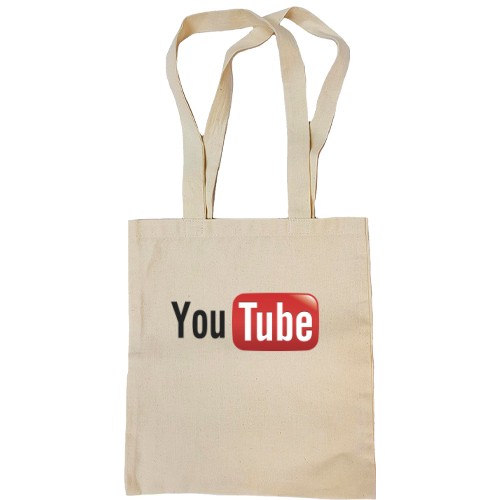 Сумка шопер із класичним логотипом YouTube