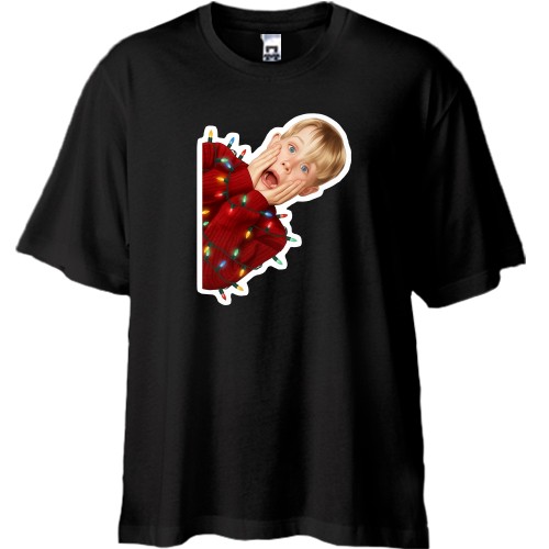 Футболка Oversize Кевин из Один Дома с гирляндой