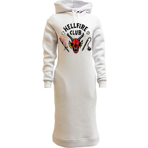 Женская толстовка-платье Stranger Things HellFire Club