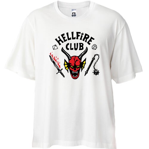 Футболка Oversize Stranger Things HellFire Club