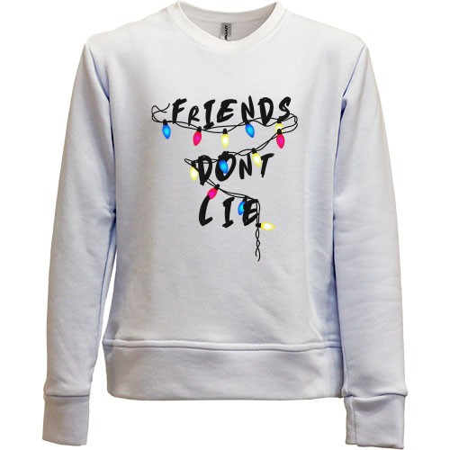 Детский свитшот без начеса Friends dont lie