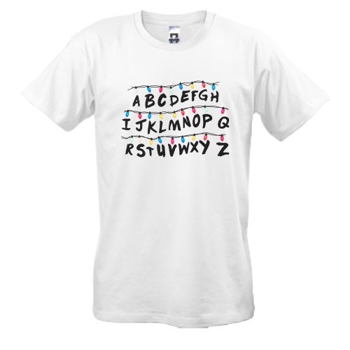 Футболка Stranger things alphabet