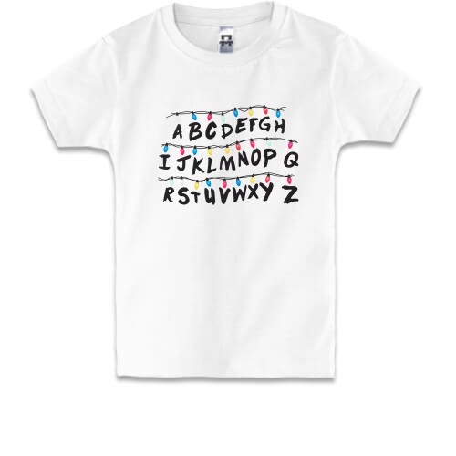 Детская футболка Stranger things alphabet