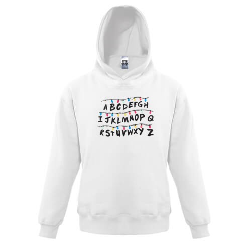 Детская худи Stranger things alphabet