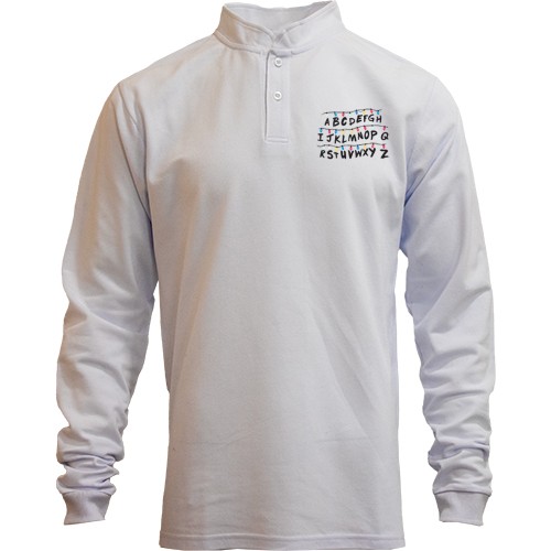 Лонгслив поло со стойкой Stranger things alphabet