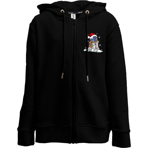 Детская худи на молнии Новогодний дроид R2-D2