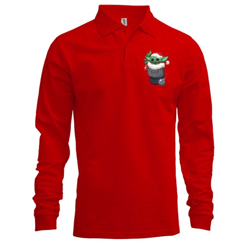 Лонгслив поло Новогодний Йода